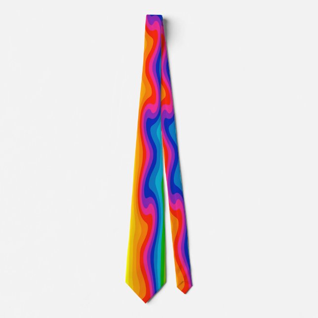 Sehr Cool und farbenfroh Rainbow Swirbeln Krawatte (Vorderseite)