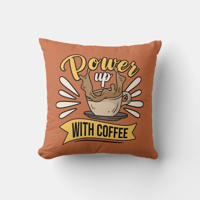 Sehr cool und süßer Kaffee oder Java Kissen (Vorderseite)