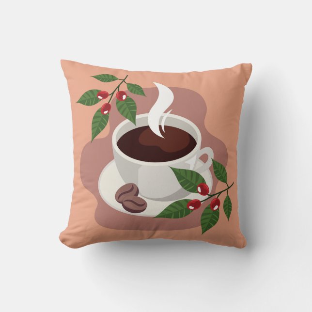 Sehr cool und süßer Kaffee oder Java Kissen (Vorderseite)