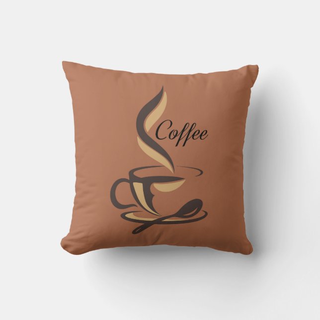 Sehr cool und süßer Kaffee oder Java Kissen (Vorderseite)