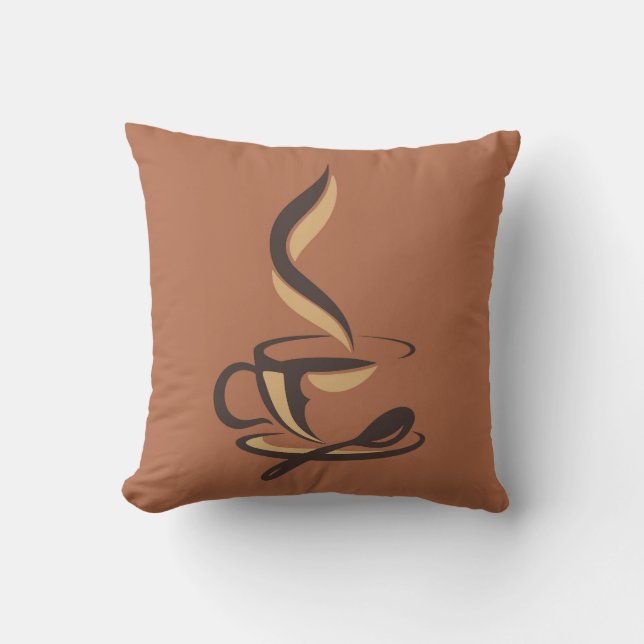 Sehr cool und süßer Kaffee oder Java Kissen (Vorderseite)