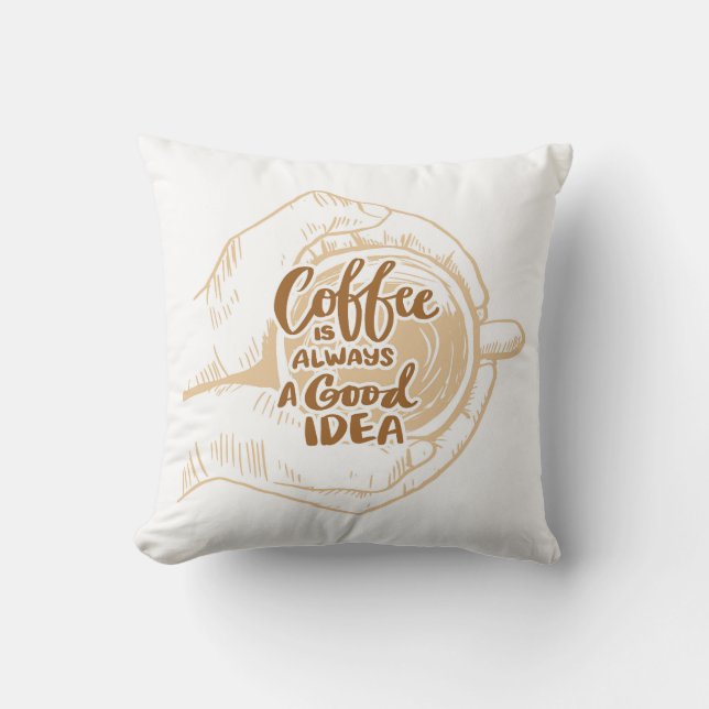 Sehr cool und süßer Kaffee oder Java Kissen (Vorderseite)