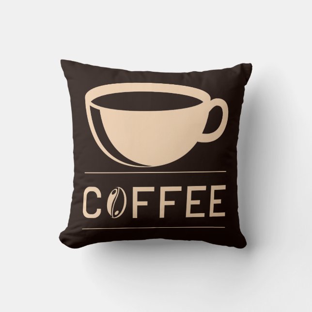 Sehr cool und süßer Kaffee oder Java Kissen (Vorderseite)