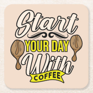 Sehr cool und süßer Kaffee oder Java Rechteckiger Pappuntersetzer