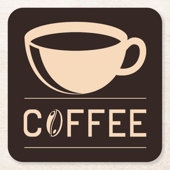 Sehr Cool und Süßer Kaffee oder Java Rechteckiger Pappuntersetzer (Vorderseite)