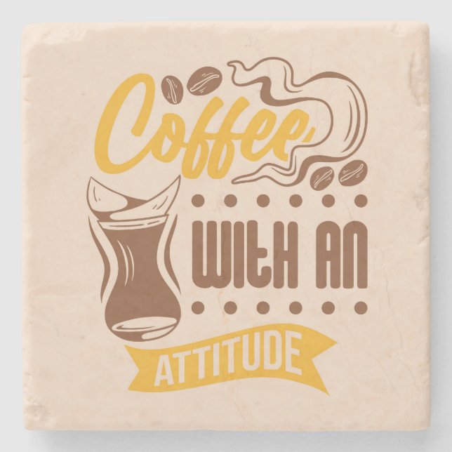 Sehr cool und süßer Kaffee oder Java Steinuntersetzer (Vorderseite)