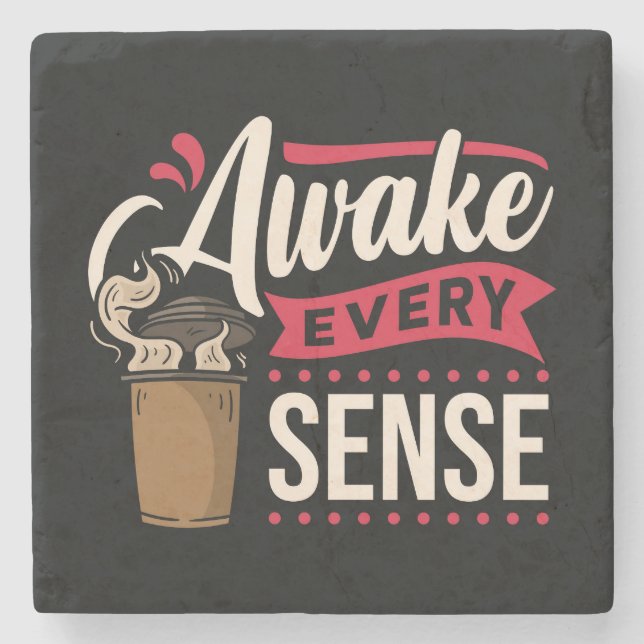 Sehr cool und süßer Kaffee oder Java Steinuntersetzer (Vorderseite)