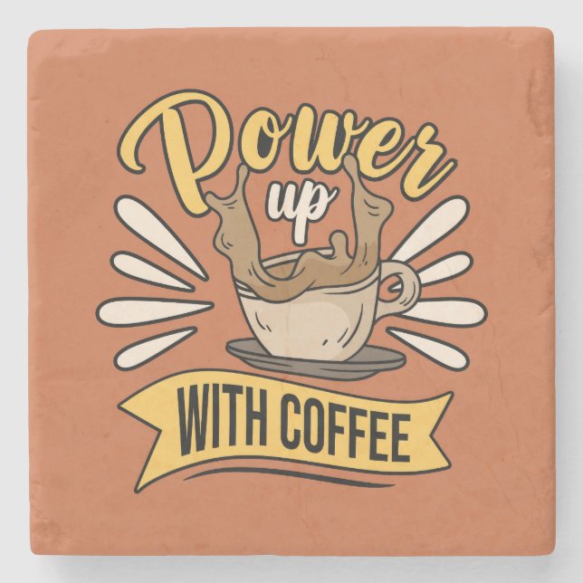 Sehr cool und süßer Kaffee oder Java Steinuntersetzer (Vorderseite)