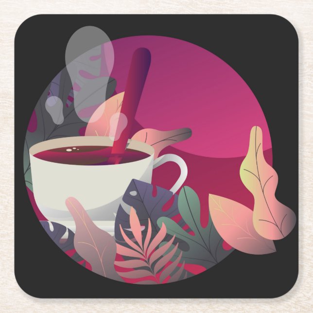 Sehr coole abstrakte Kaffeetassen-Untersetzer-Set Rechteckiger Pappuntersetzer (Vorderseite)