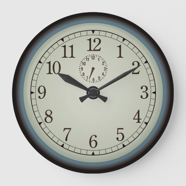 Sehr Coole Alte Wandsperre Große Wanduhr (Vorderseite)