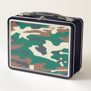 Sehr Coole Camouflage Metal Lunch Box