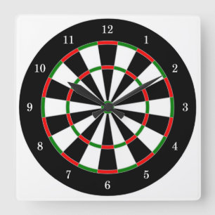 Sehr Coole Dart Board Wall-Uhr Quadratische Wanduhr