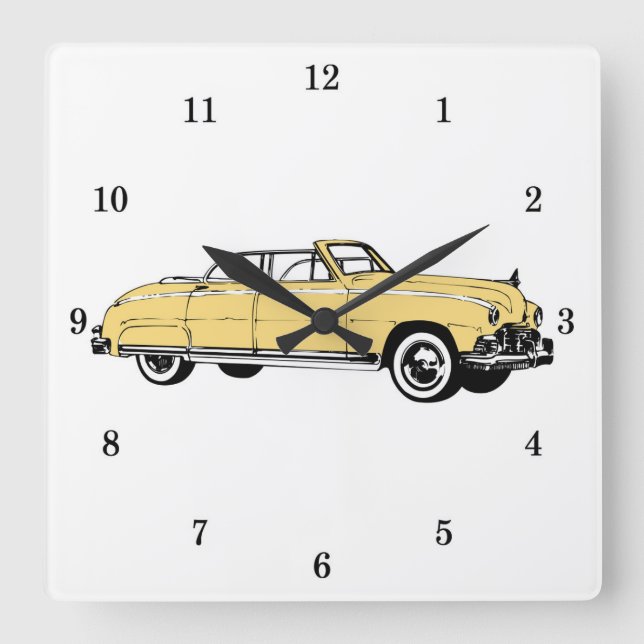 Sehr Coole klassische Kfz-Wall-Uhr Quadratische Wanduhr (Vorderseite)