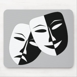 Sehr Coole Masken für Comedy und Tragedy Theater Mousepad