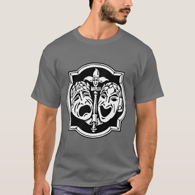 Sehr Coole Masken für Comedy und Tragedy Theater T-Shirt (Vorderseite)