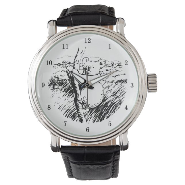 Sehr Coole Panda Bären Armbanduhr (Vorderseite)