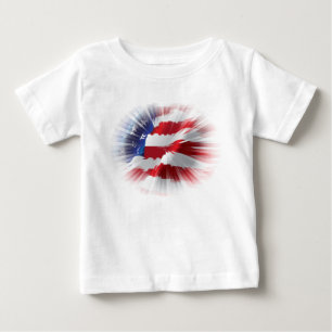 Sehr Coole patriotische amerikanische Flagge Baby T-shirt