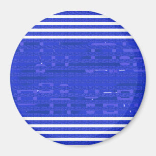 Sehr Coole Streifen mit blauer Geometrie Magnet