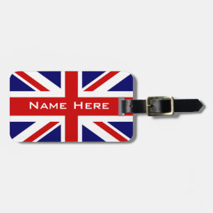 Sehr coole UK-Flagge The Union Jack mit Monogramm Gepäckanhänger