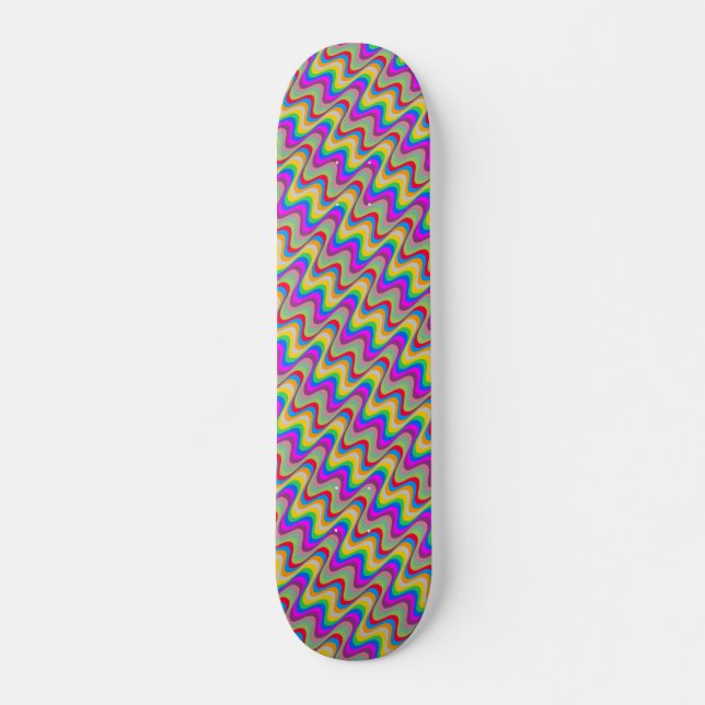 Sehr Coole und farbenfrohe Formen Skateboard (Vorne)