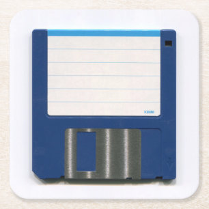 Sehr coole Vintage-Disketten-Untersetzer-Set Rechteckiger Pappuntersetzer