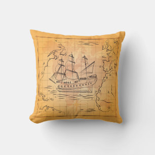 Sehr Coole Vintage Schatzkarte Kopfkissen Kissen