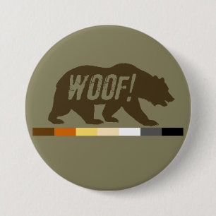 Sehr Coole Woof Schwulen Bären Stolzflagge Button