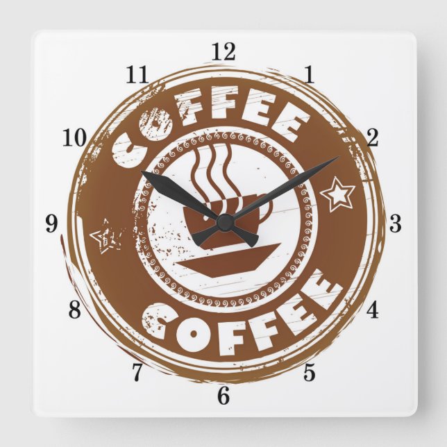 Sehr Cooler Kaffee-Lounge Uhr (Vorderseite)