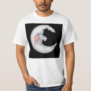 Sehr Cooler Mann am runden T - Shirt der Mondfigur