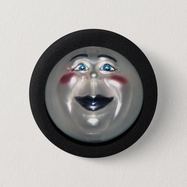Sehr Cooler Mann auf dem Mond Button (Vorderseite)