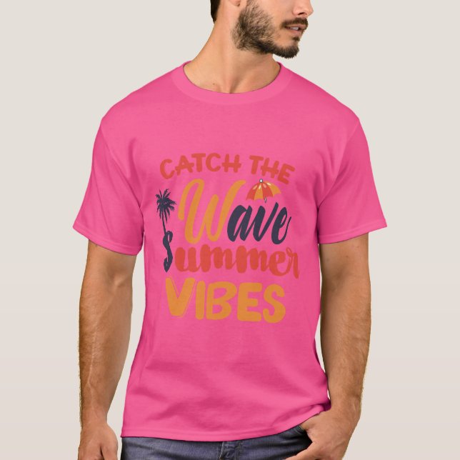 Sehr Cooler Sommer Vibes Beach Fun T-Shirt (Vorderseite)