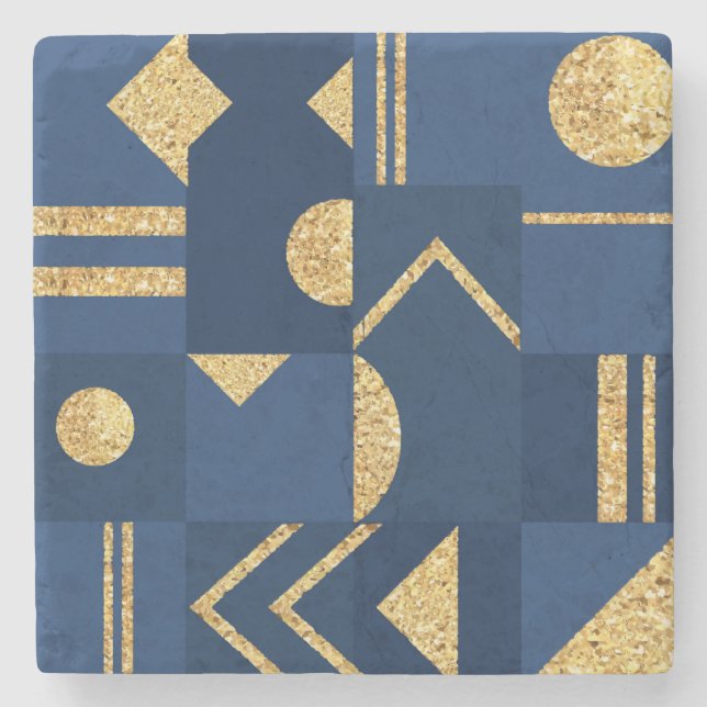 Sehr Cooler Southwestern Blue Style Stone Unterset Steinuntersetzer (Vorderseite)