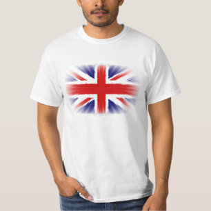 Sehr cooler Sunburst-Effekt UK-Flagge T-Shirt