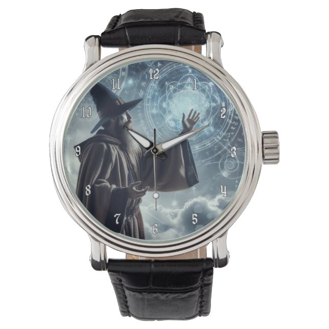 Sehr Cooler und farbenfroher Zauberer Armbanduhr (Vorderseite)