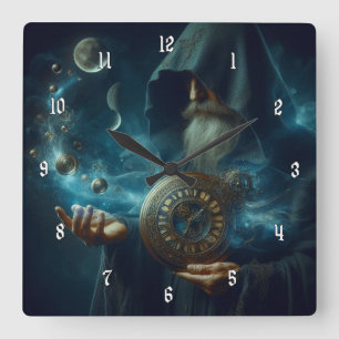 Sehr Cooler und geheimnisvoller Zeitassistent Quadratische Wanduhr