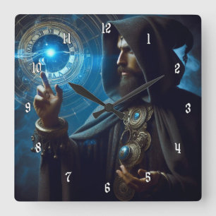Sehr Cooler und geheimnisvoller Zeitassistent Quadratische Wanduhr