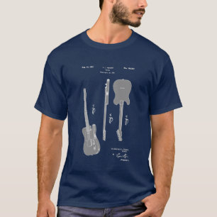Sehr Cooles Elektrogitarrenpatent T-Shirt