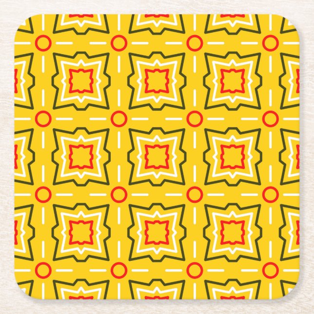 Sehr Cooles geometrisches Untersetzer Set (Vorderseite)