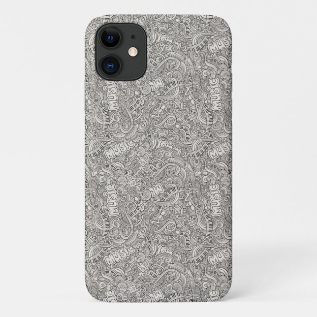 Sehr Cooles Musikmuster iPhone Case (Rückseite)