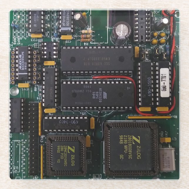 Sehr Cooles PC-Mainboard Glasuntersetzer (Vorderseite)