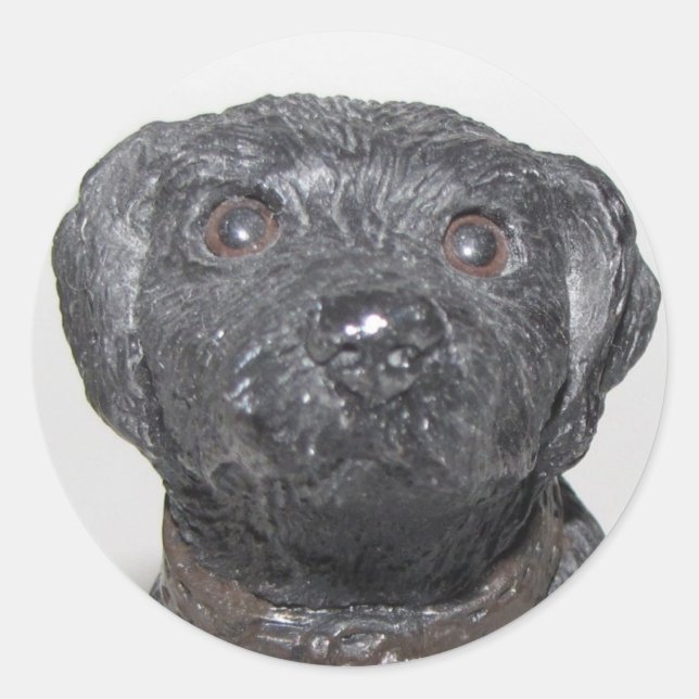 Sehr Cooles Schwarzes Lab Runder Aufkleber (Vorderseite)