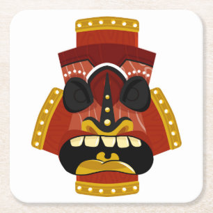 Sehr Cooles und lustiges Maskensammlung Untersetze Rechteckiger Pappuntersetzer