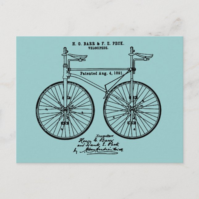 Sehr cooles Velo-Patentgeschenk Postkarte (Vorderseite)