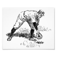Sehr Cooles Vintages Baseball Art Foto drucken