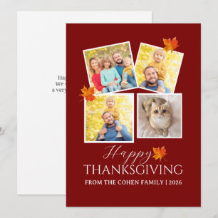 Sehr dankbar Herbst-Dankfest-Familienfoto Feiertagskarte