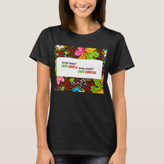 Sehr einfach, sehr komplex - künstlerische Blume T-Shirt