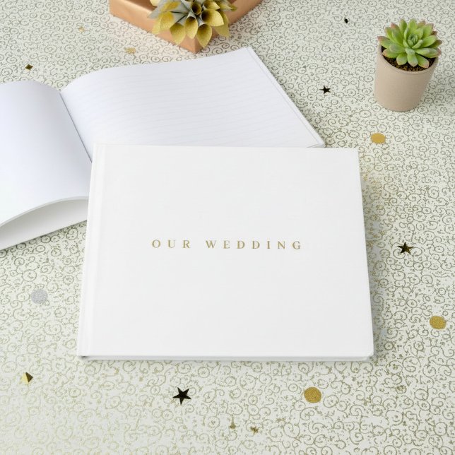 Sehr einfaches Gästebuch (Very simple minimal wedding guest book.)