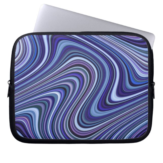 Sehr einzigartiges Muster mit blauem Schatten Laptopschutzhülle (Vorderseite)