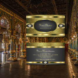 Sehr elegant Gold und schwarz gefärbt mit Diamante Visitenkarte