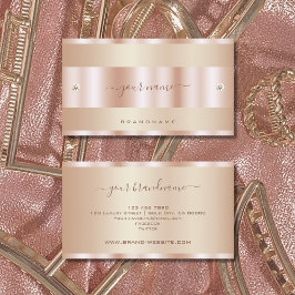 Sehr eleganter Rose Gold Effekt mit Tiny Diamonds Visitenkarte